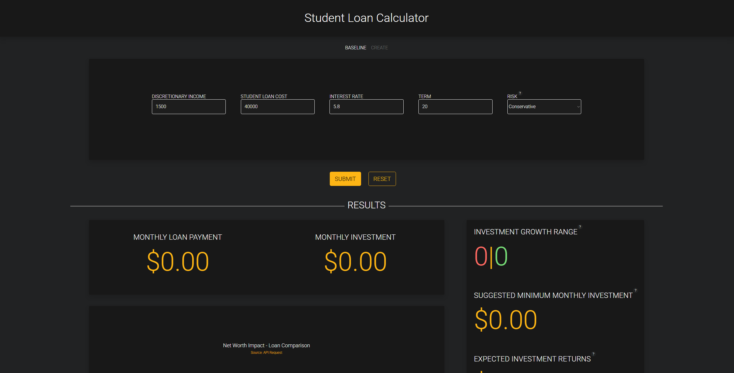 Student Loan Calculator